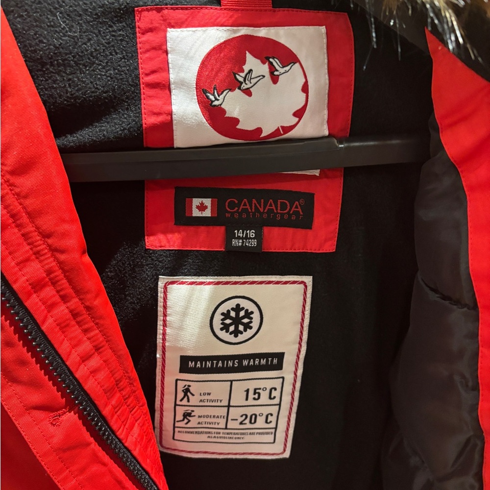 Canada Goose Red Bomber Jacket